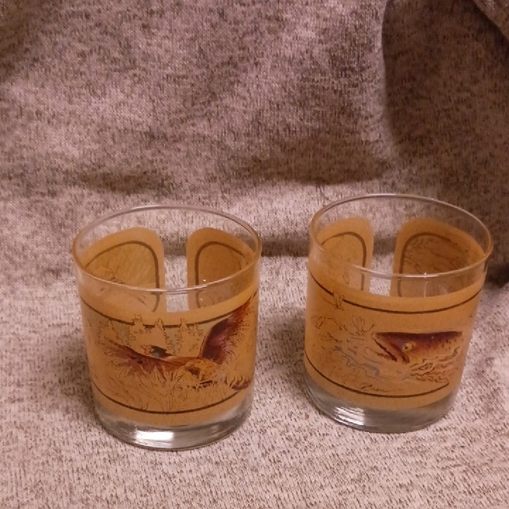 Vintage Avon Whiskey Glass Tumblers set of 2.